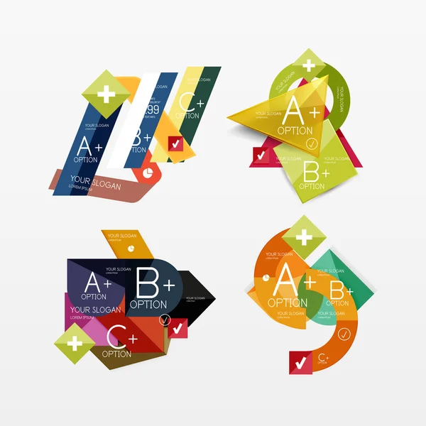 Gráficos de papel infografía diseños web — Archivo Imágenes Vectoriales