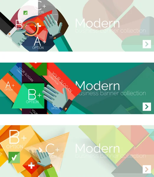 Инфографические баннеры современного дизайна — стоковый вектор