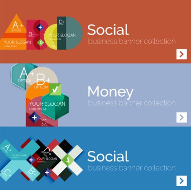 Düz tasarım vektör Infographic afiş geometrik infographics ile