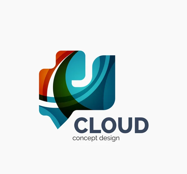 Modern cloud logo — Stock Vector