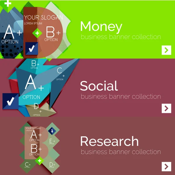 Düz tasarım vektör Infographic afiş geometrik infographics ile — Stok Vektör