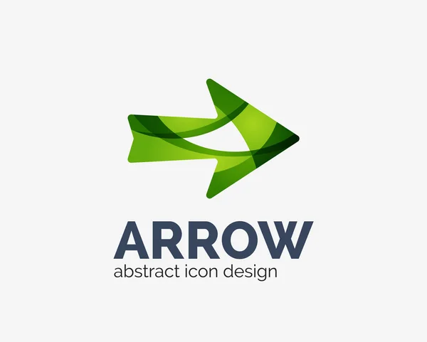 Czysty moden fala projekt logo arrow — Wektor stockowy