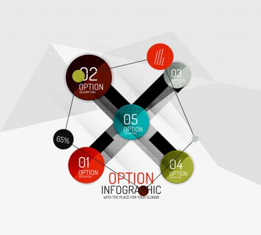 modern iş geometrik infographics