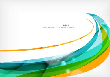 Yeşil turuncu sarı renkler parlak hat kavramı