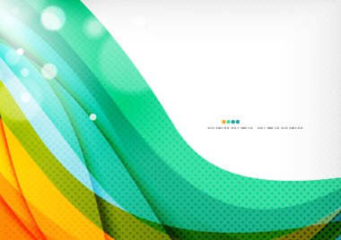 Yeşil turuncu sarı renkler parlak hat kavramı