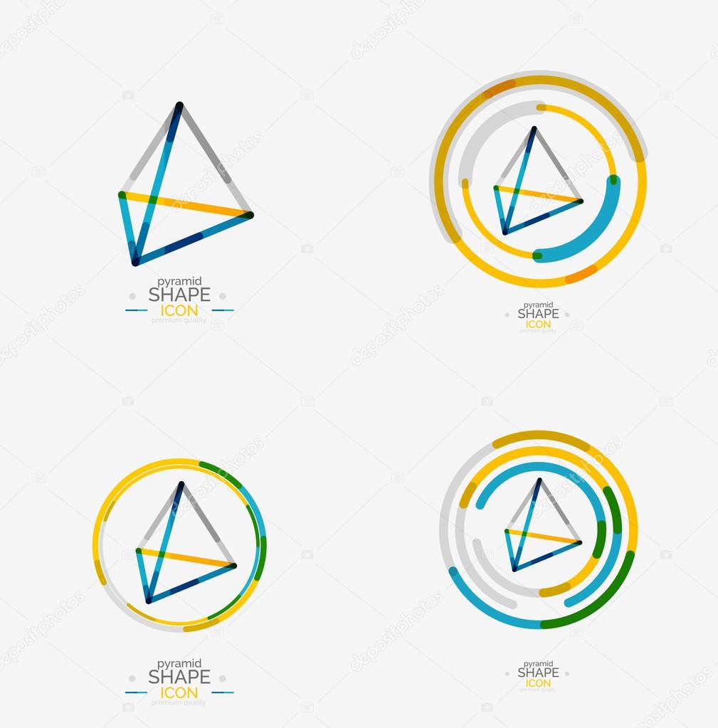 Pyramid shape line design, logo concept