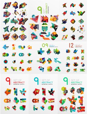 Kağıt grafik vektör kümesi