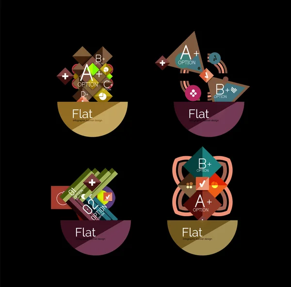 Conjunto de formas geométricas abstractas con opciones — Vector de stock