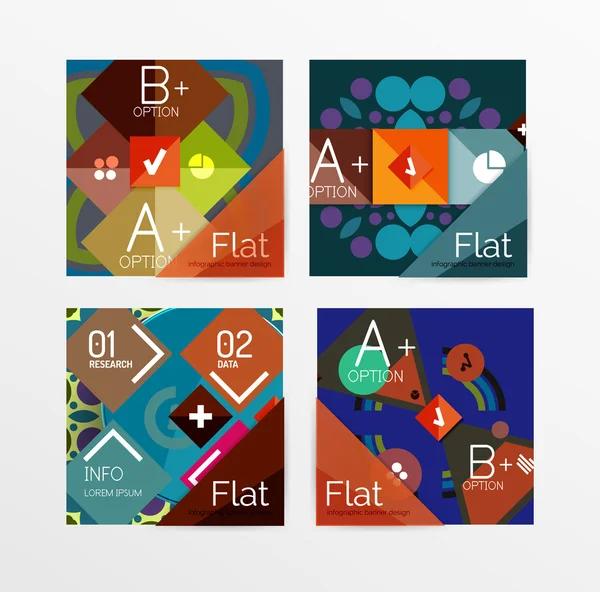 Set van abstracte geometrische vormen met opties — Stockvector