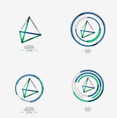 Piramit şekli çizgili Tema