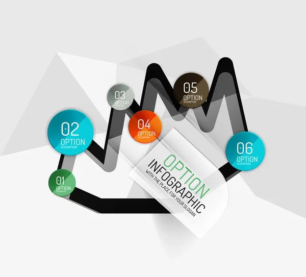 Infografías geométricas empresariales abstractas modernas — Vector de stock