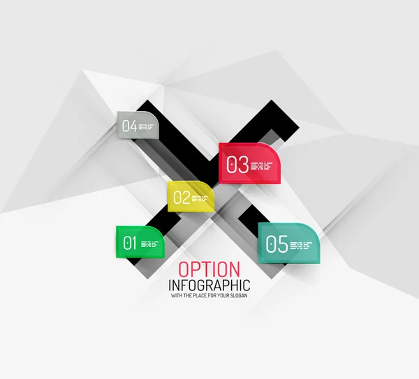 Modern iş geometrik infographics — Stok Vektör