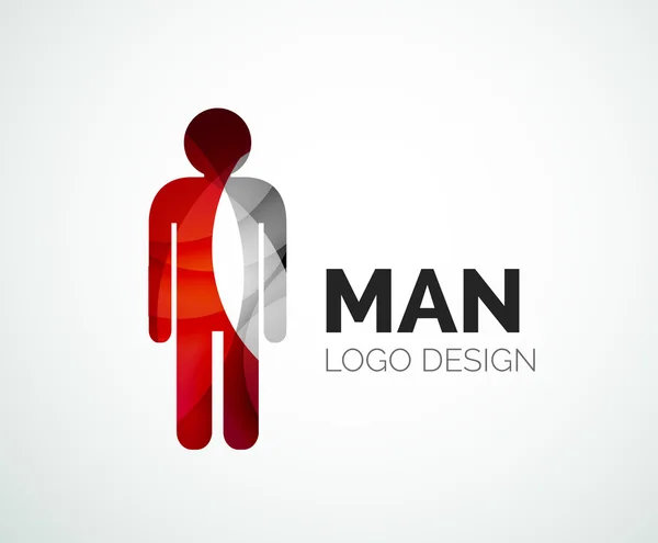 Logo abstracto - icono del hombre — Archivo Imágenes Vectoriales