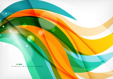 Yeşil turuncu sarı renkler parlak hat kavramı