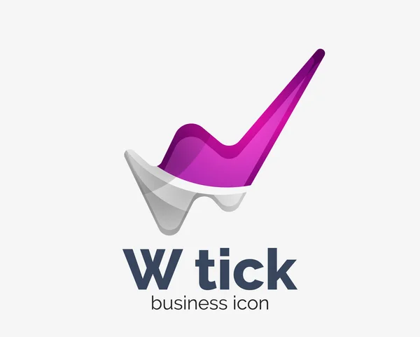Moderne Zecke abstrakte Welle Logo-Design — Stockvektor