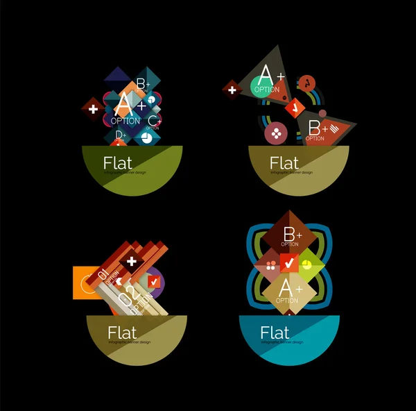 Conjunto de formas geométricas abstractas con opciones — Vector de stock