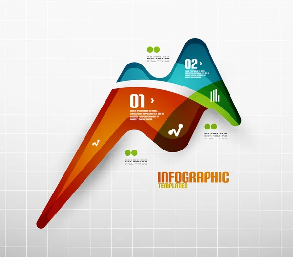 Modern, friss hullám üzleti infographics — Stock Vector
