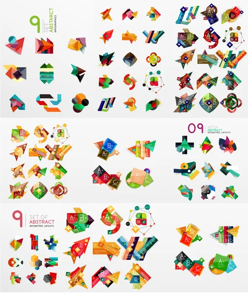 Vector set voor papier graphics — Stockvector