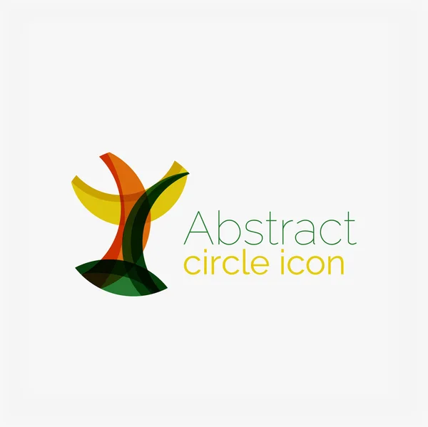 Clean elegant circle shaped abstract geometric logo. Universal for any idea — Stock Vector