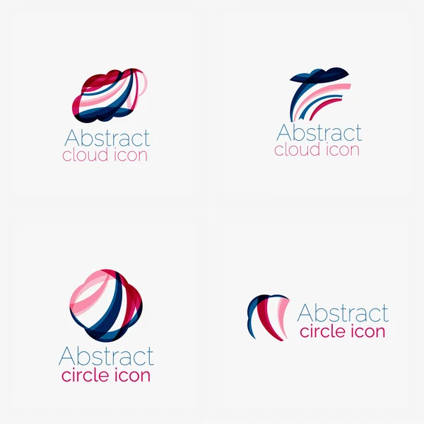 Clean elegant circle shaped abstract geometric logo. Universal for any idea — Stock Vector