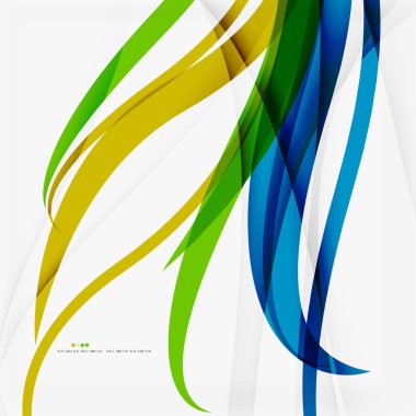 Yeşil mavi dalga satırları