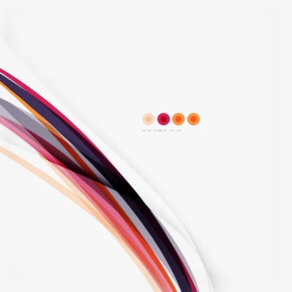 Lignes de couleur pourpre et orange sur blanc — Image vectorielle
