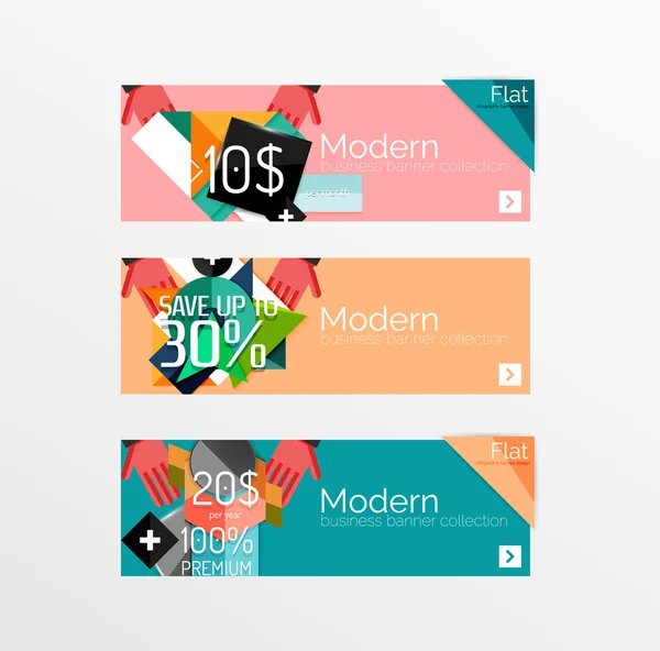 Conjunto de banners con pegatinas, etiquetas y elementos para la venta — Vector de stock