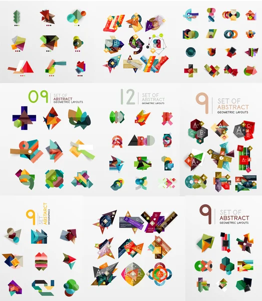 Vector set voor papier graphics — Stockvector