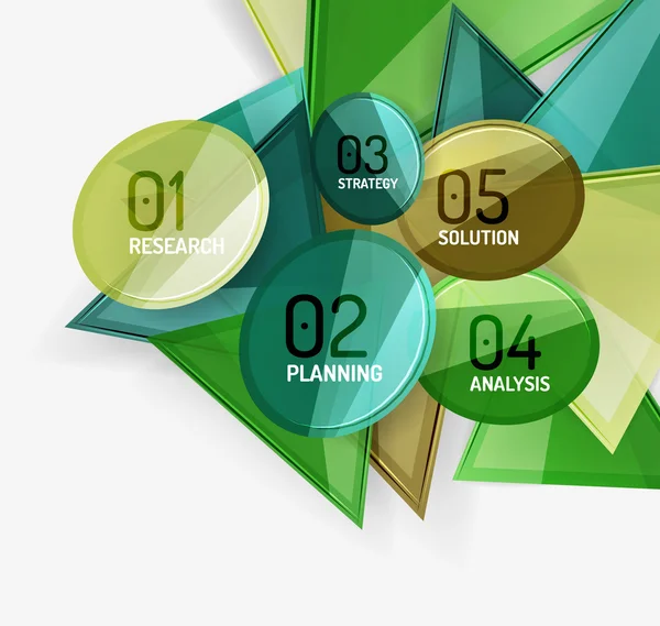 Business moderne bunte geometrische Infografiken — Stockvektor