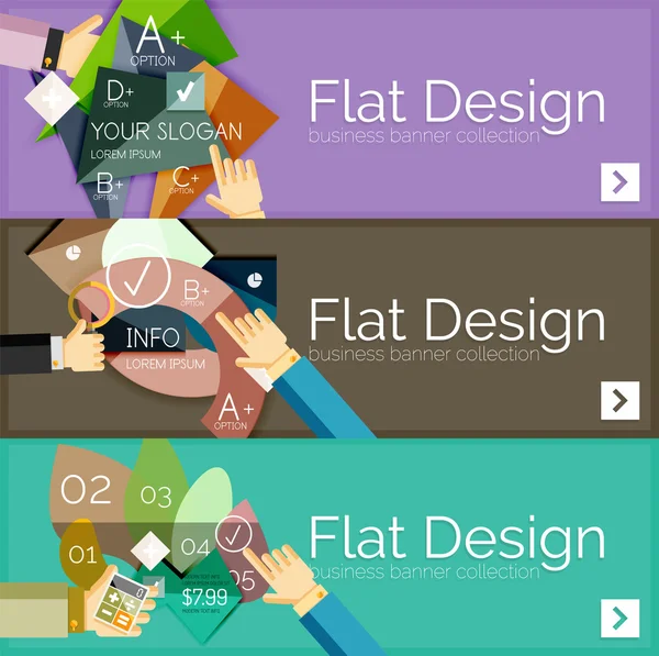 Düz tasarım vektör Infographic afiş geometrik infographics ile — Stok Vektör