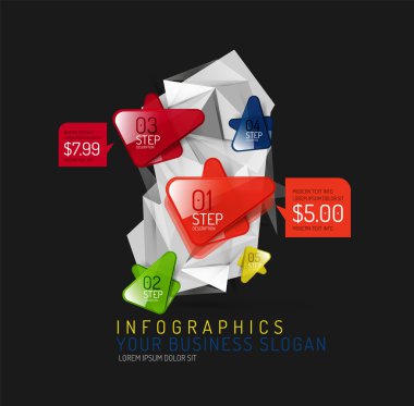 taze iş soyut Infographic vektör
