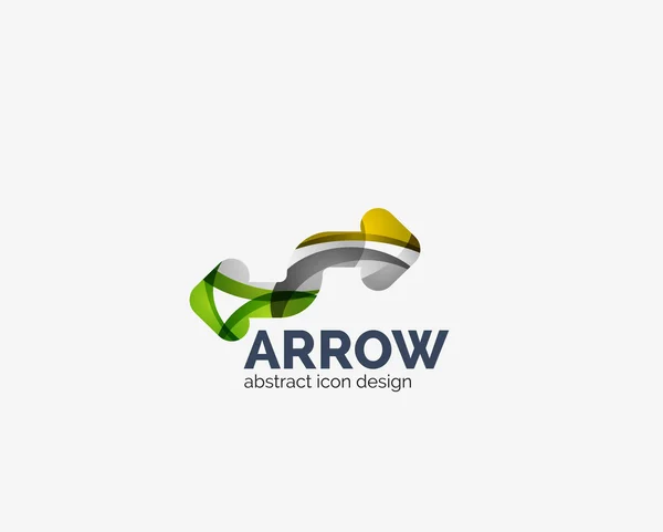 Czysty moden fala projekt logo arrow — Wektor stockowy