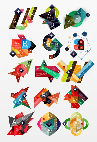 Paper graphics infographic web layouts — Stock Vector