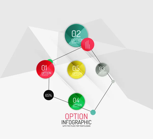 Infográficos geométricos de negócios abstratos modernos — Vetor de Stock