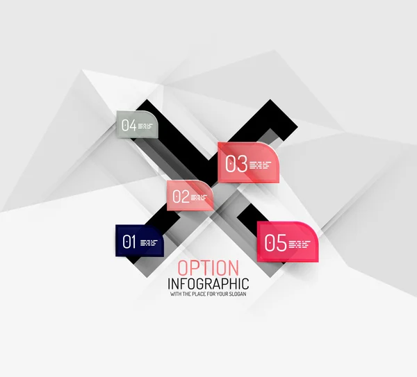 Nowoczesny biznes streszczenie geometryczne Infografika — Wektor stockowy