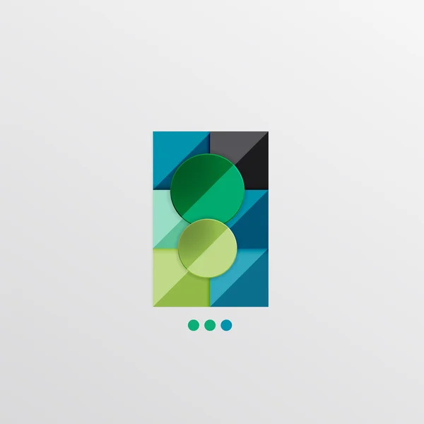 Moderne abstracte geometrische info banner, bedrijfspresentatie of in het vak website — Stockvector