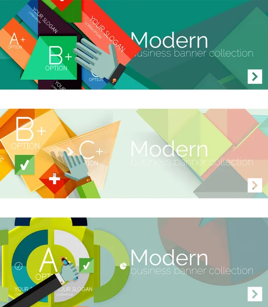 Инфографические баннеры современного дизайна — стоковый вектор