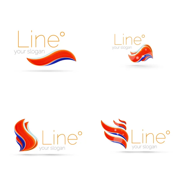 Abstract wave line logo — Stock Vector