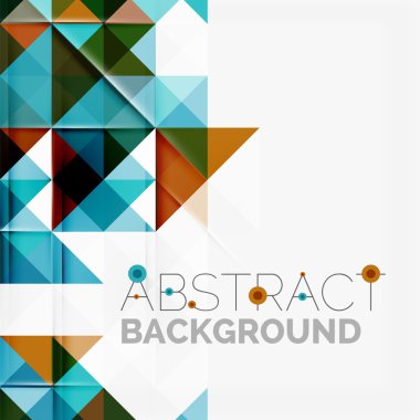 Soyut geometrik arkaplan. Modern çakışan üçgenler