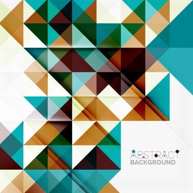 Soyut geometrik arkaplan. Modern çakışan üçgenler