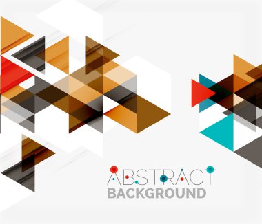 Soyut geometrik arkaplan. Modern çakışan üçgenler