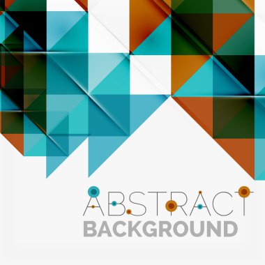 Soyut geometrik arkaplan. Modern çakışan üçgenler