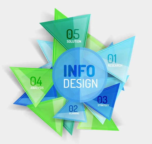 Business moderne bunte geometrische Infografiken — Stockvektor