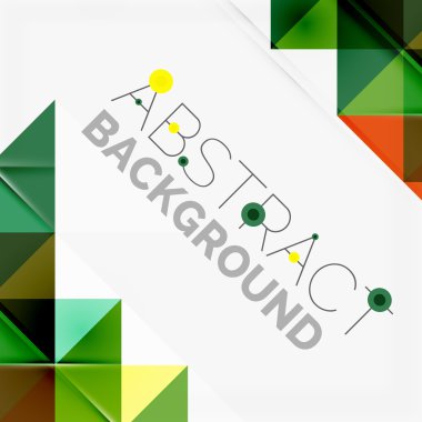 Soyut geometrik arkaplan. Modern çakışan üçgenler