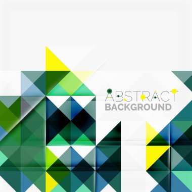 Soyut geometrik arkaplan. Modern çakışan üçgenler