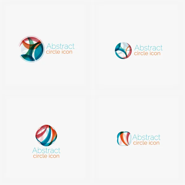 Clean elegant circle shaped abstract geometric logo. Universal for any idea — Stock Vector