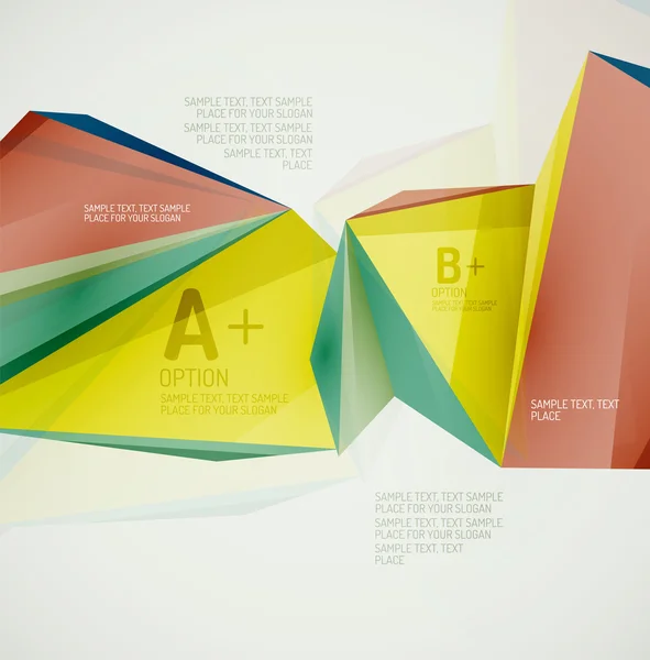 Geometriska former i luften. Vector abstrakt bakgrund — Stock vektor