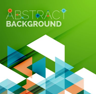 Soyut geometrik arkaplan. Modern çakışan üçgenler