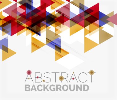Soyut geometrik arkaplan. Modern çakışan üçgenler