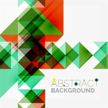 Soyut geometrik arkaplan. Modern çakışan üçgenler
